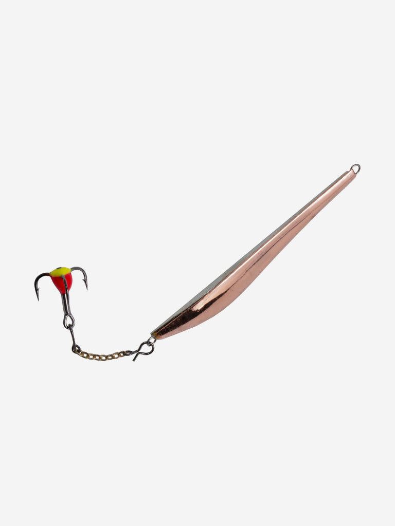 Блесна вертикальная зимняя Lucky John DOUBLE BLADE с цепочкой и тройником, длина 60мм CS, блистер