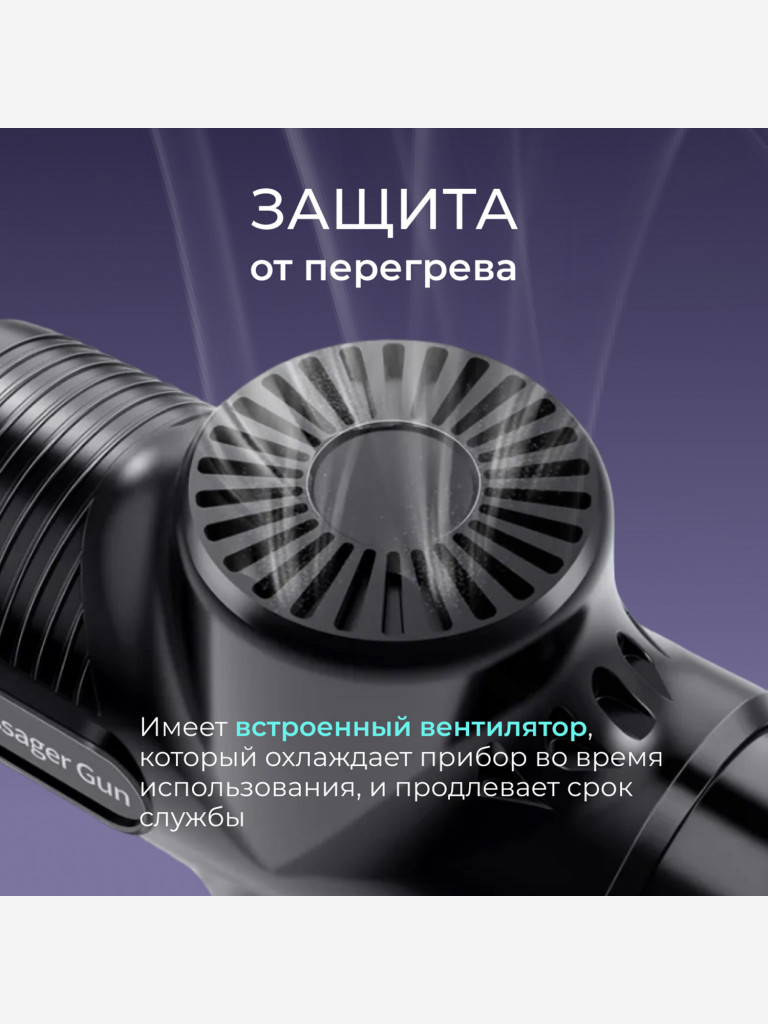 Перкуссионный спортивный массажер пистолет для тела Qualigo с чехлом