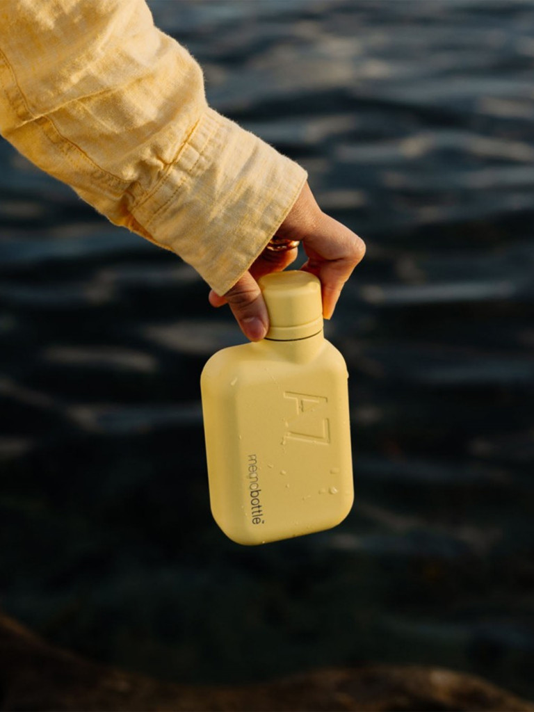Бутылка из нержавеющей стали Memobottle A7, желтый