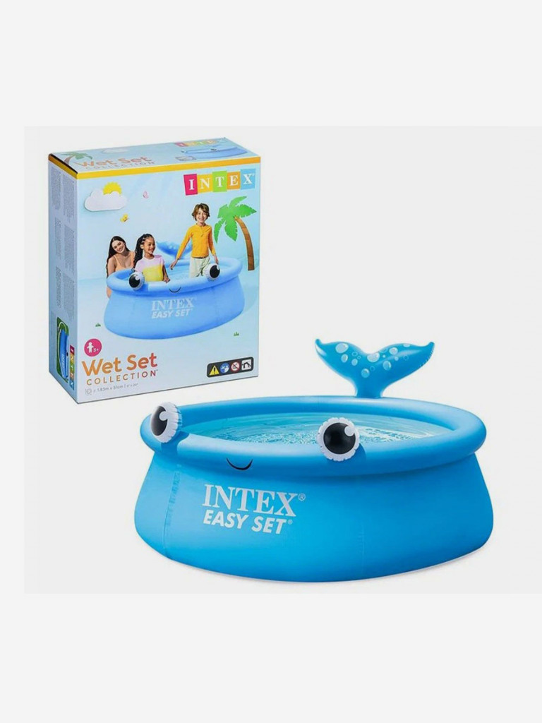 Бассейн Intex 26102 Easy Set (183х51см) "Веселый кит", 880л.