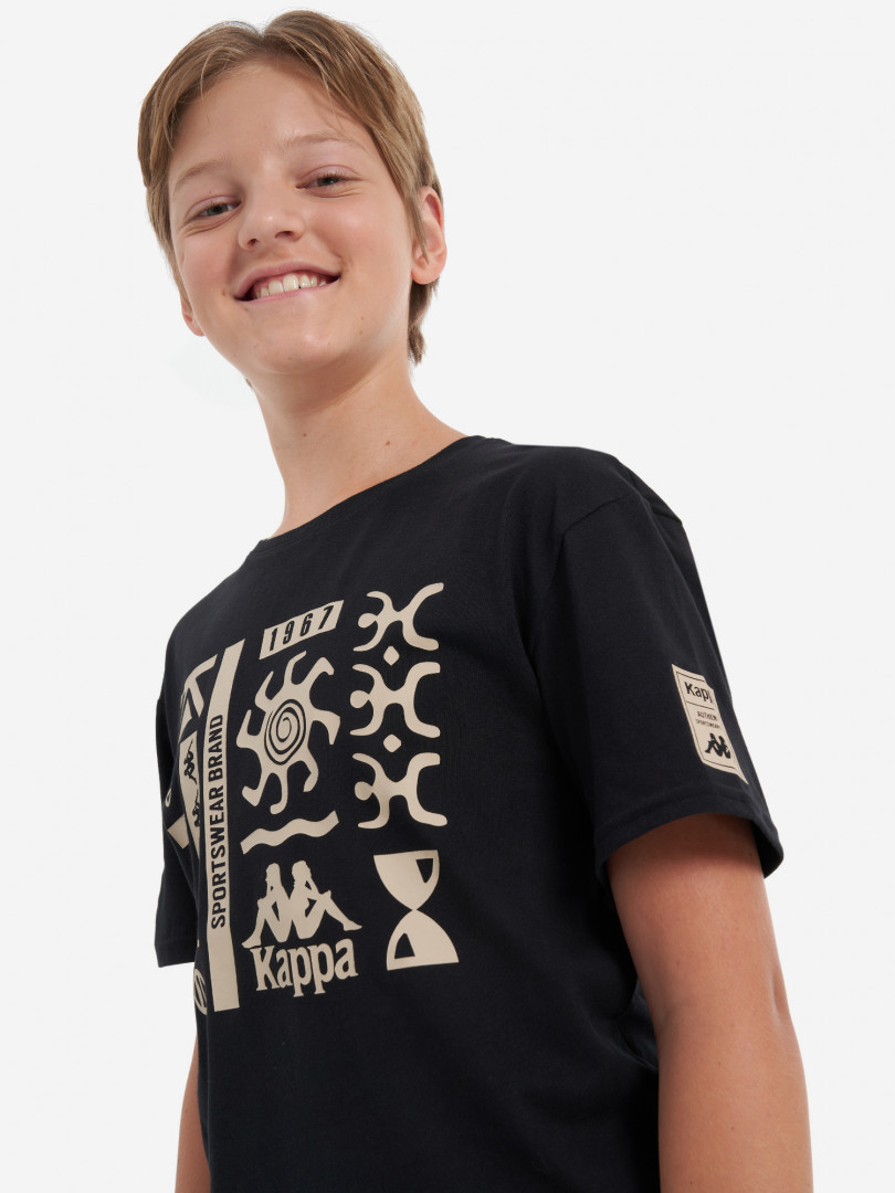 фото Футболка для мальчиков kappa, черный