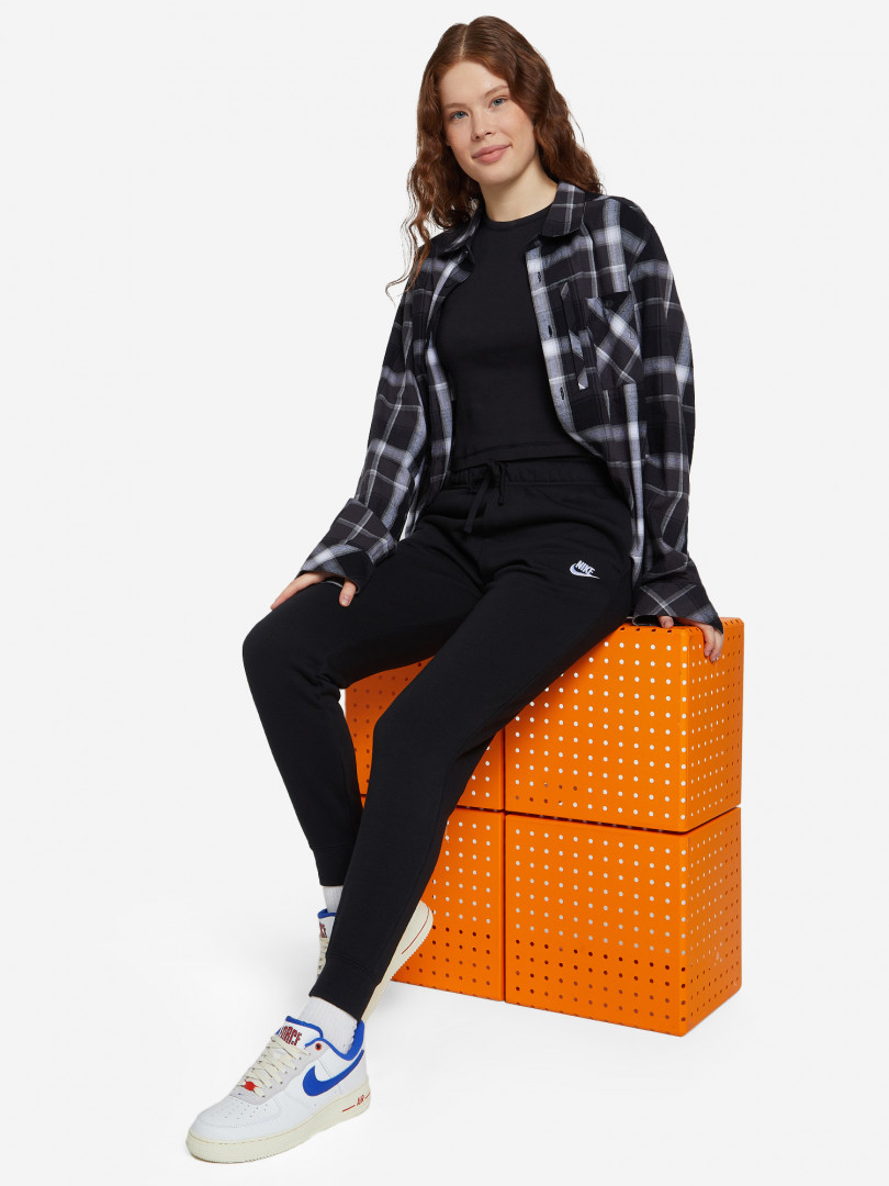 фото Брюки женские nike sportswear club fleece, черный