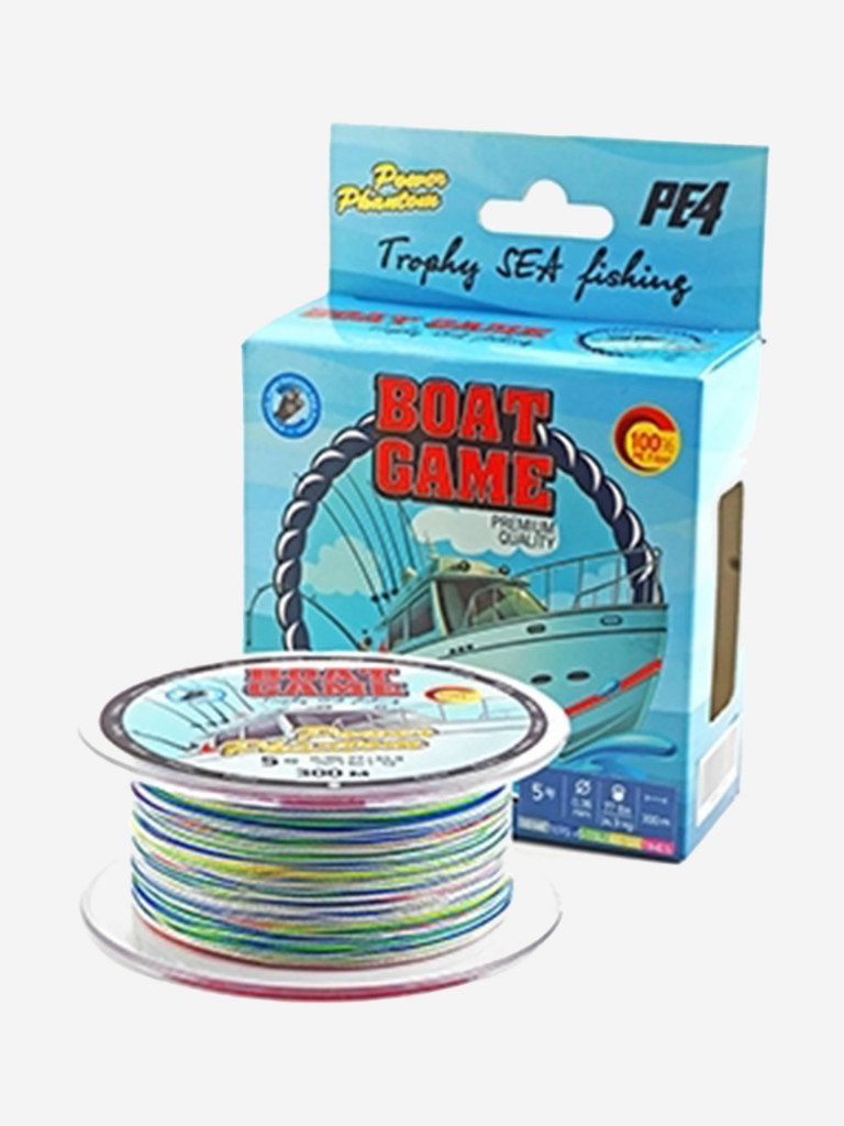 Шнур для рыбалки Power Phantom Boat, 300m, multicolor #6 0,41мм, 40.3кг
