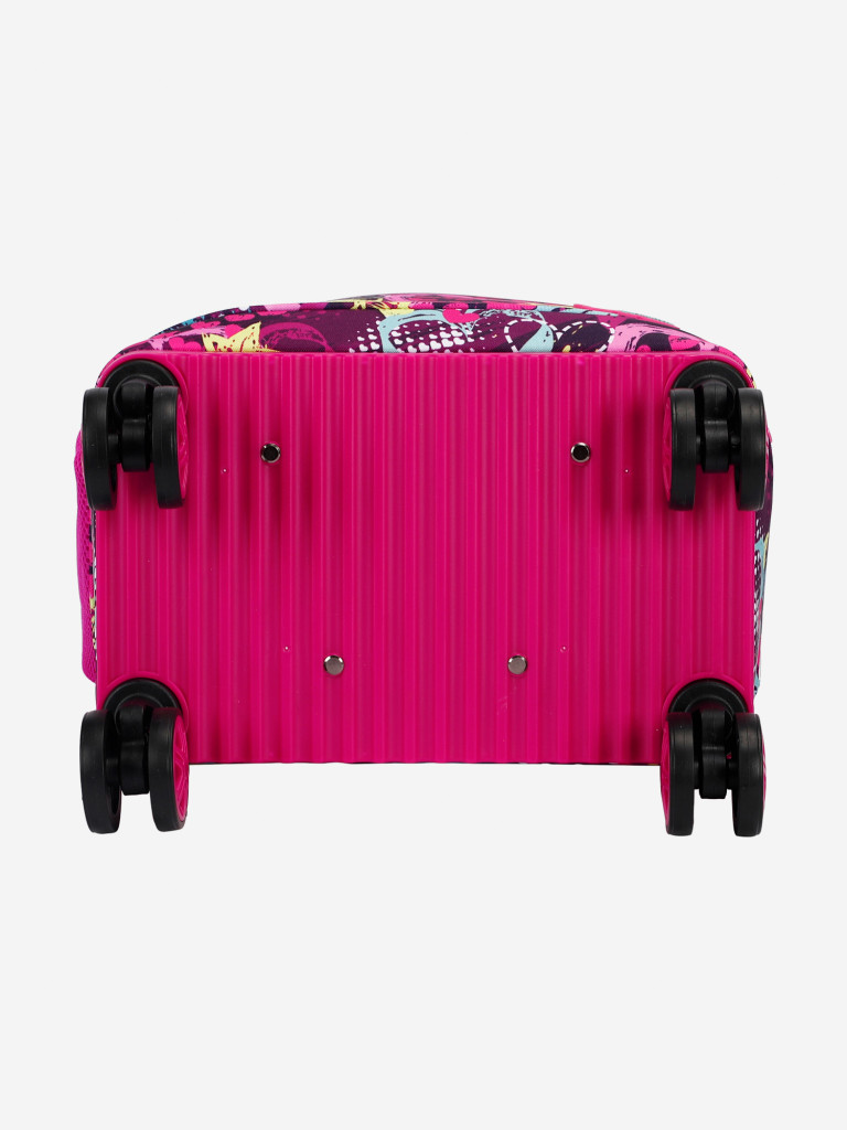 Чемодан детский BEYOND TIME D11 Сердечки на темном фоне розовый