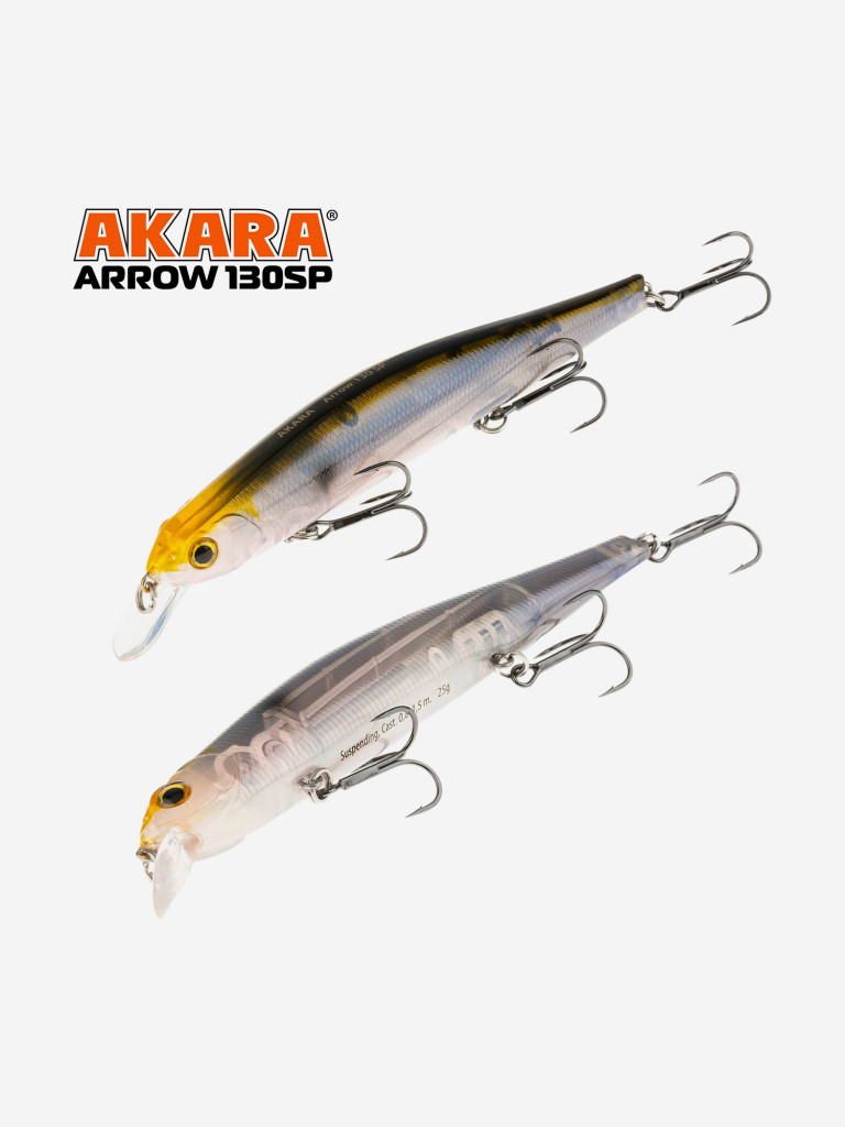 Воблер Akara Arrow 130SP минноу суспендер на щуку, судака 25гр A77