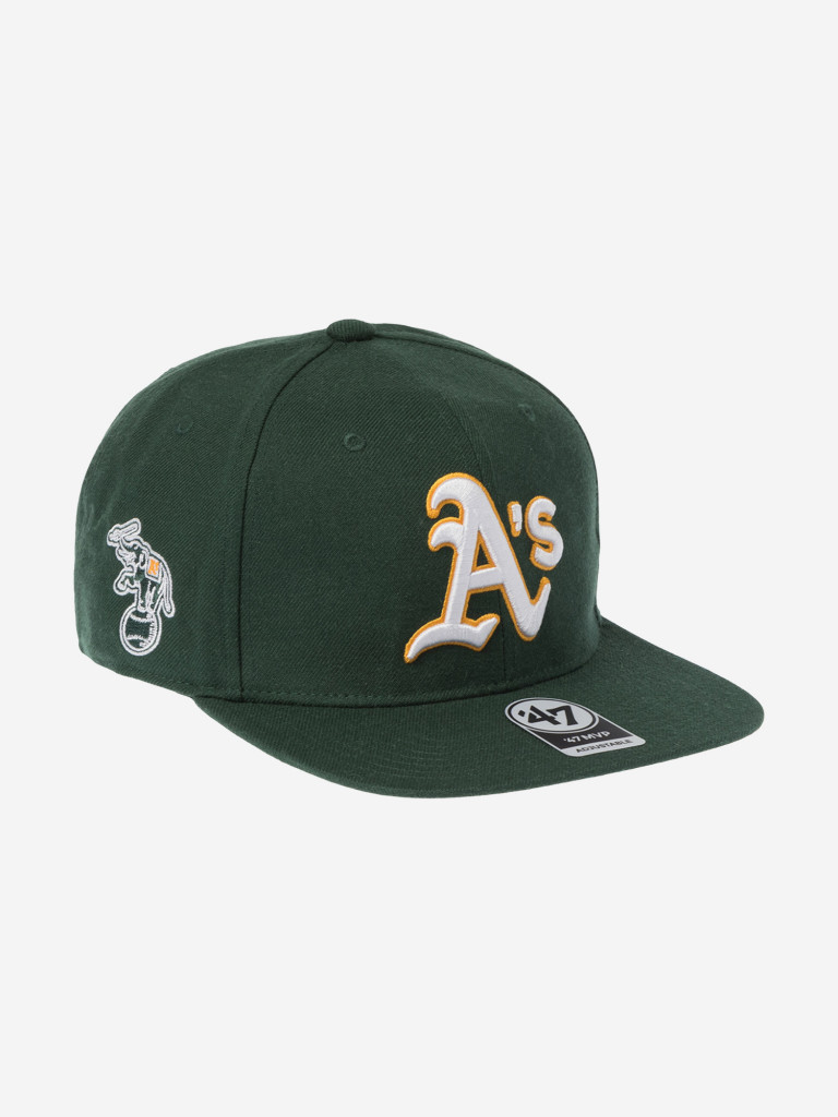 Бейсболка с прямым козырьком 47 BRAND B-SRS18WBP-DGO Oakland Athletics MLB