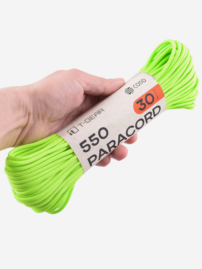 Паракорд 550 T-Gear x CORD nylon 30м (Neon Green)