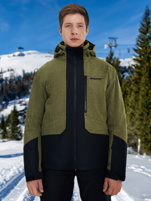 Куртка утепленная мужская Ziener Prexx арт. 245203 черный/оливковый цвет — купить за 6239 руб. со скидкой 70 %, отзывы в интернет-магазине Спортмастер
