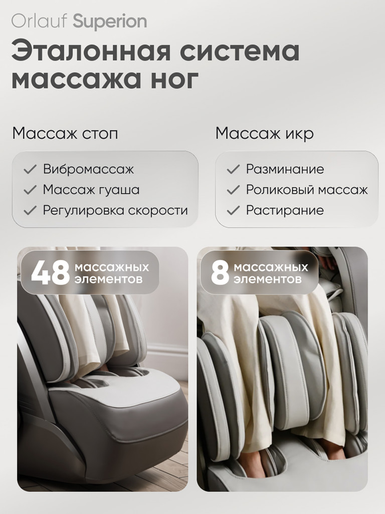 Массажное кресло электрическое для дома Orlauf Superion