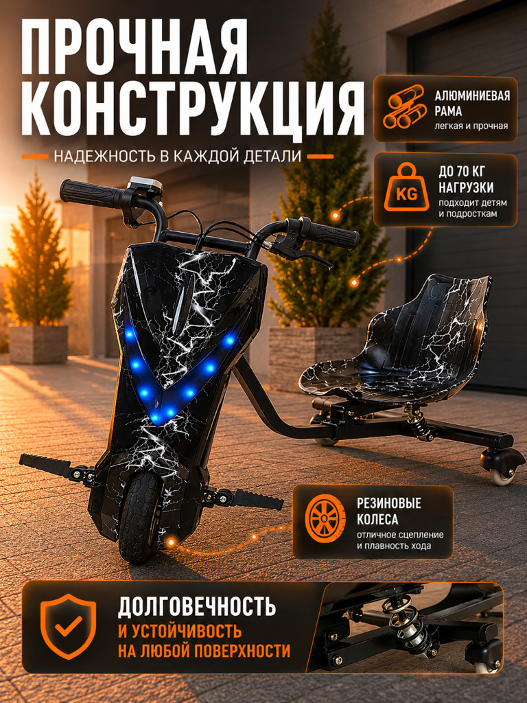 Электросамокат Samik Drift Car