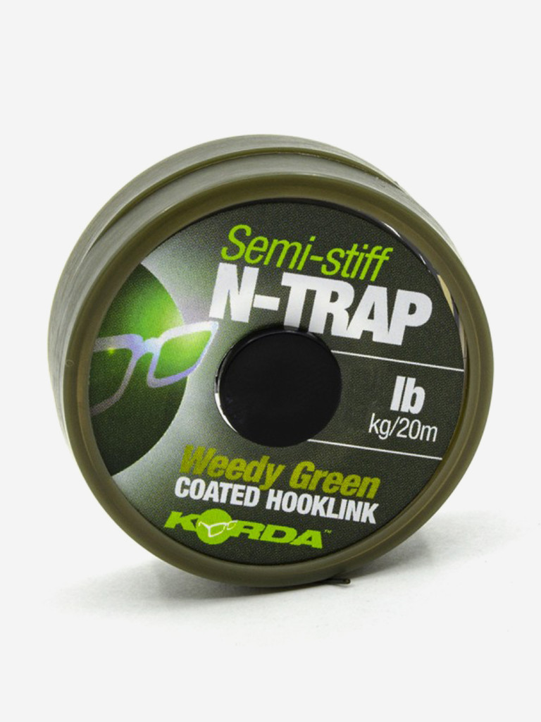 Поводковый материал KORDA N-Trap Semi-stiff 20lb Weedy Green
