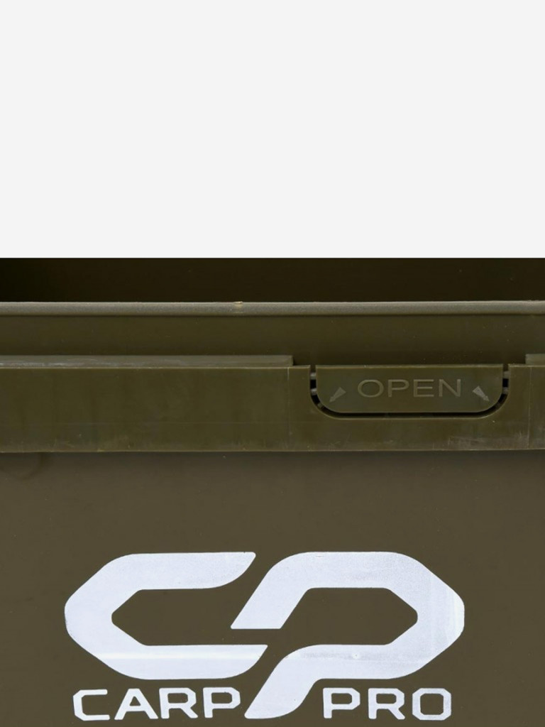 Вeдро с крышкой квадратное пластиковое CARP PRO 17л темно зеленое