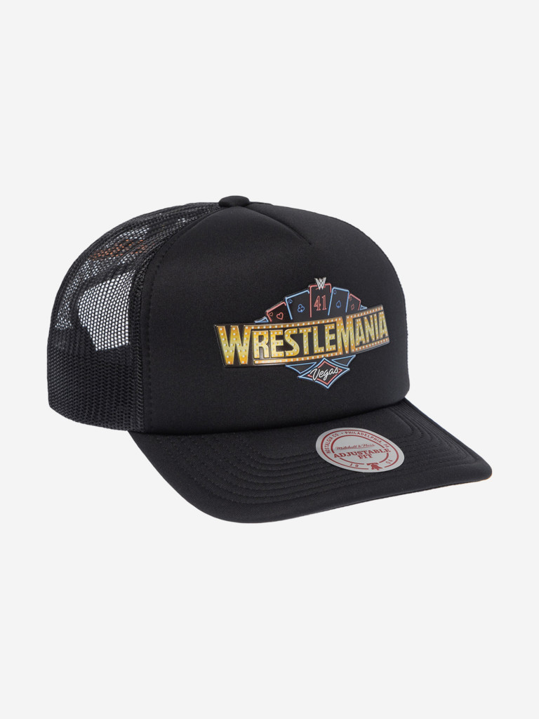 Бейсболка с сеточкой MITCHELL NESS HT13277-WRTBLCK Wrestlemania WWE (черный)