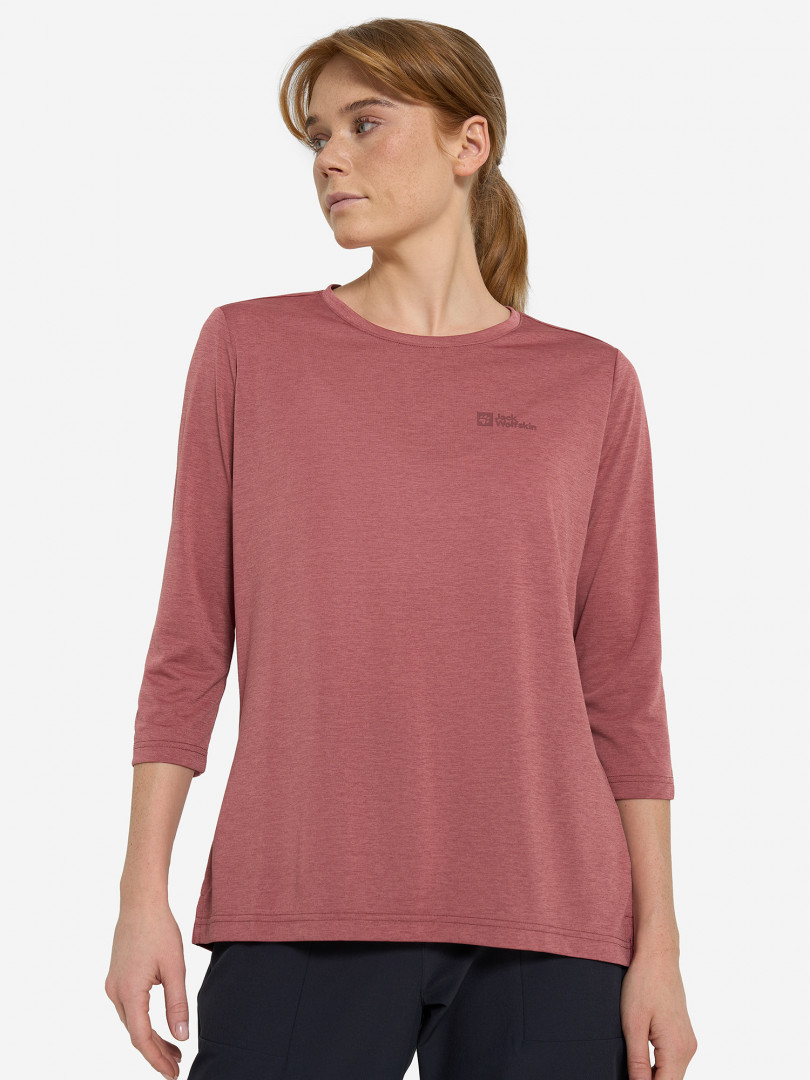Лонгслив женский Jack Wolfskin Crosstrail Красный 4999₽