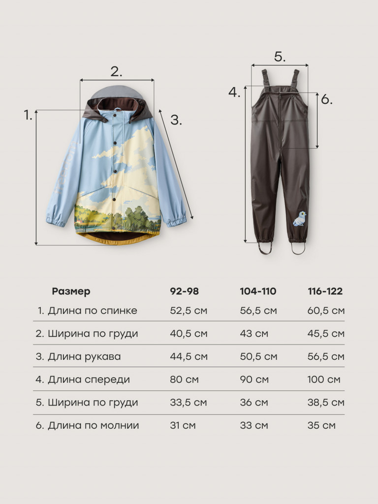 Комплект дождевик и полукомбинезон HAPPY BABY