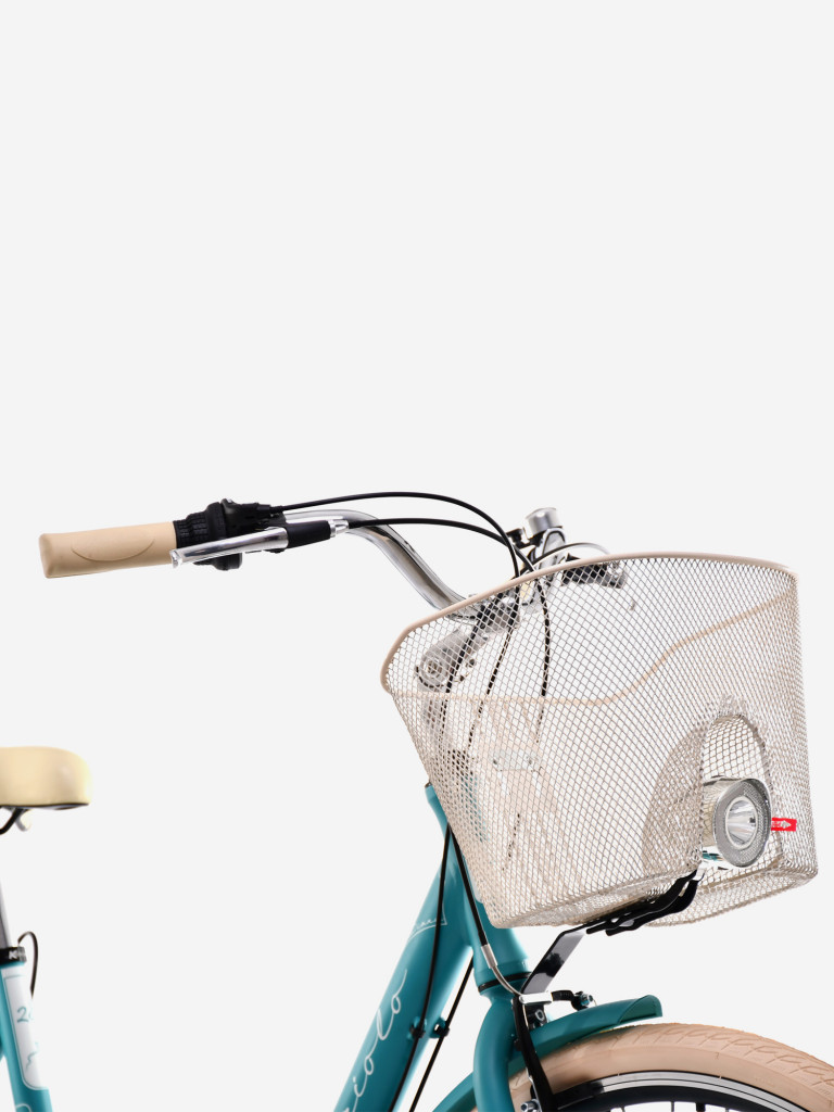 Велосипед CAPRIOLO CITY DIANA ALU (1 X 7), рама алюминий 18'', колёса 28'' (изумрудно-бирюзовый (матовый) - белый)