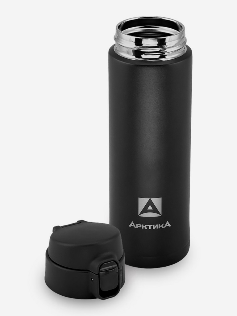 Термокружка вакуумная Арктика, 420 мл, со съемным ситечком, черная