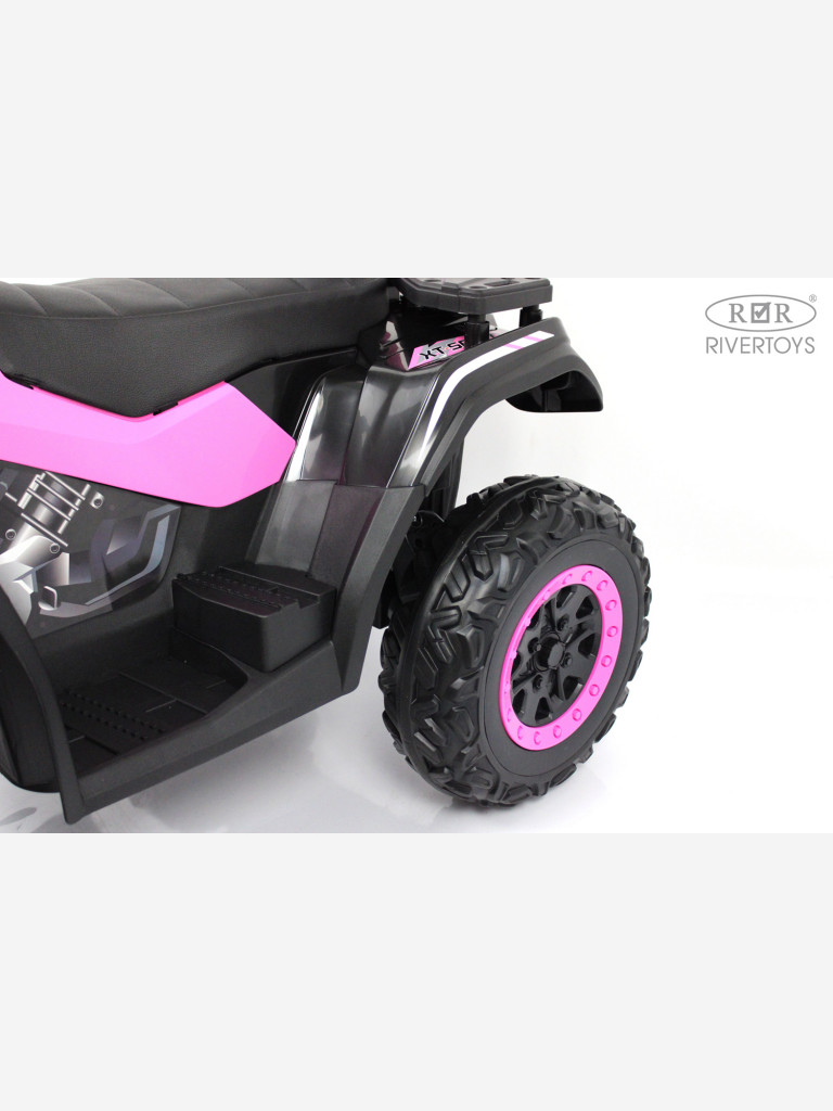 Детский электроквадроцикл RIVERTOYS T001TT 4WD розовый