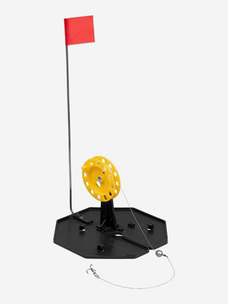 Жерлица на подставке оснащенная ТОНАР ЖЗО-03, основание 210 мм, катушка 85 мм (ZHО 210/85)