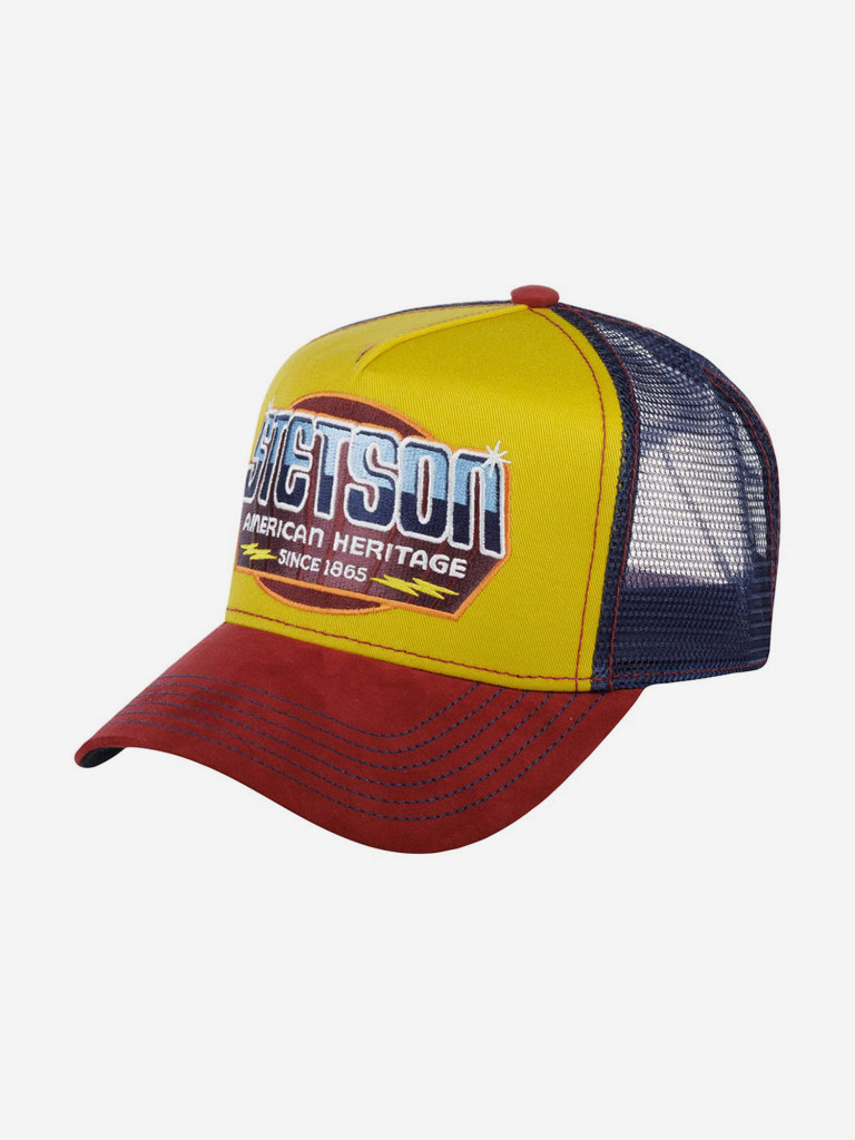 Бейсболка с сеточкой STETSON 7751189 TRUCKER CAP AMERICAN HERITAGE MASTER (желтый)
