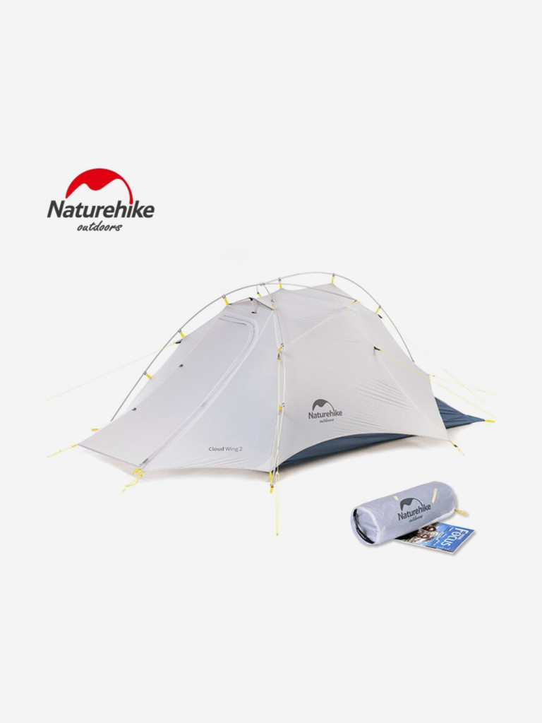 Палатка Naturehike Cloud Up-Wing Si 2-местная, алюминиевый каркас, серо-синяя