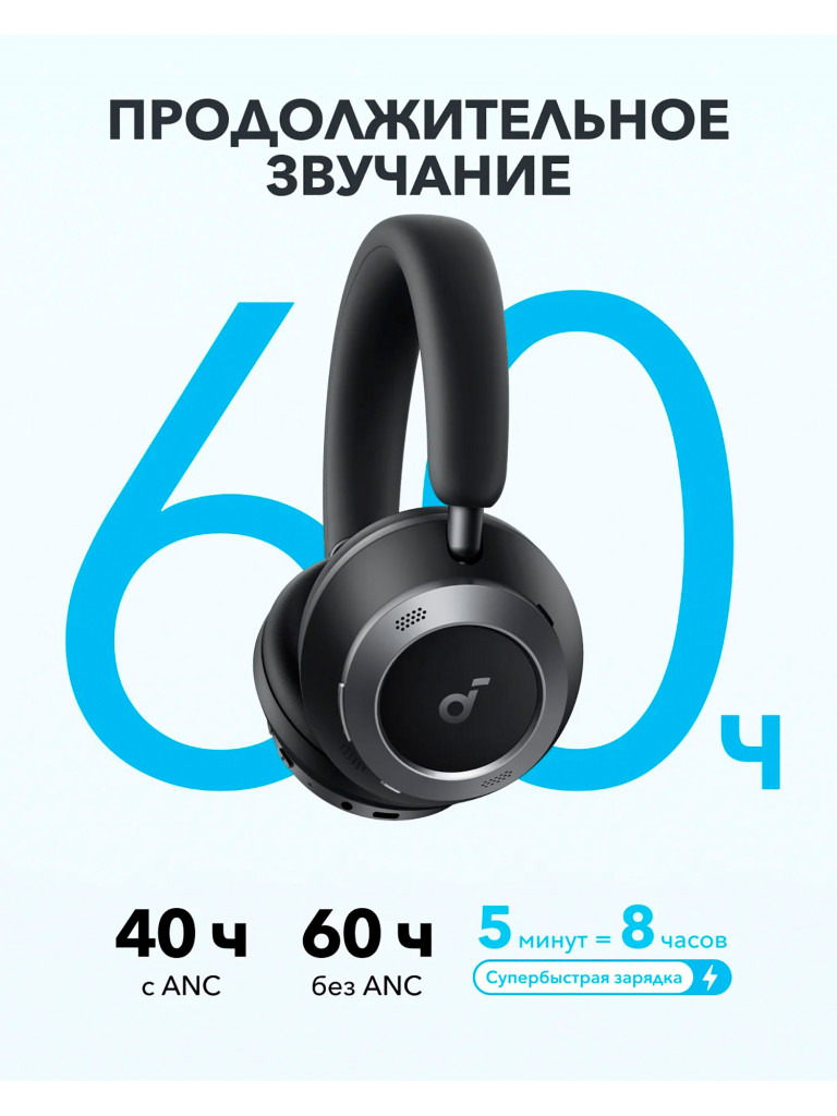Наушники беспроводные SOUNDCORE Space One Pro Черный