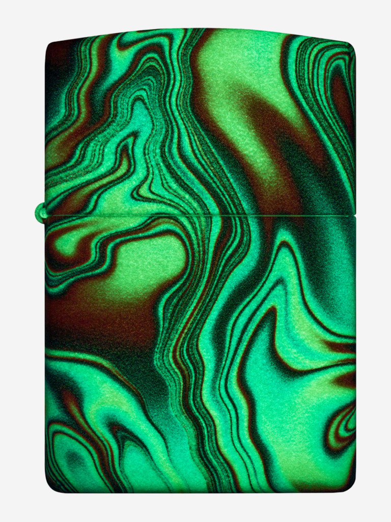 Зажигалка Zippo Colourful Swirl Glow In The Dark Green