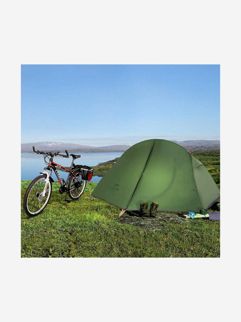 Палатка Naturehike Cycling Si 1-местная, алюминиевый каркас, сверхлегкая, зеленый