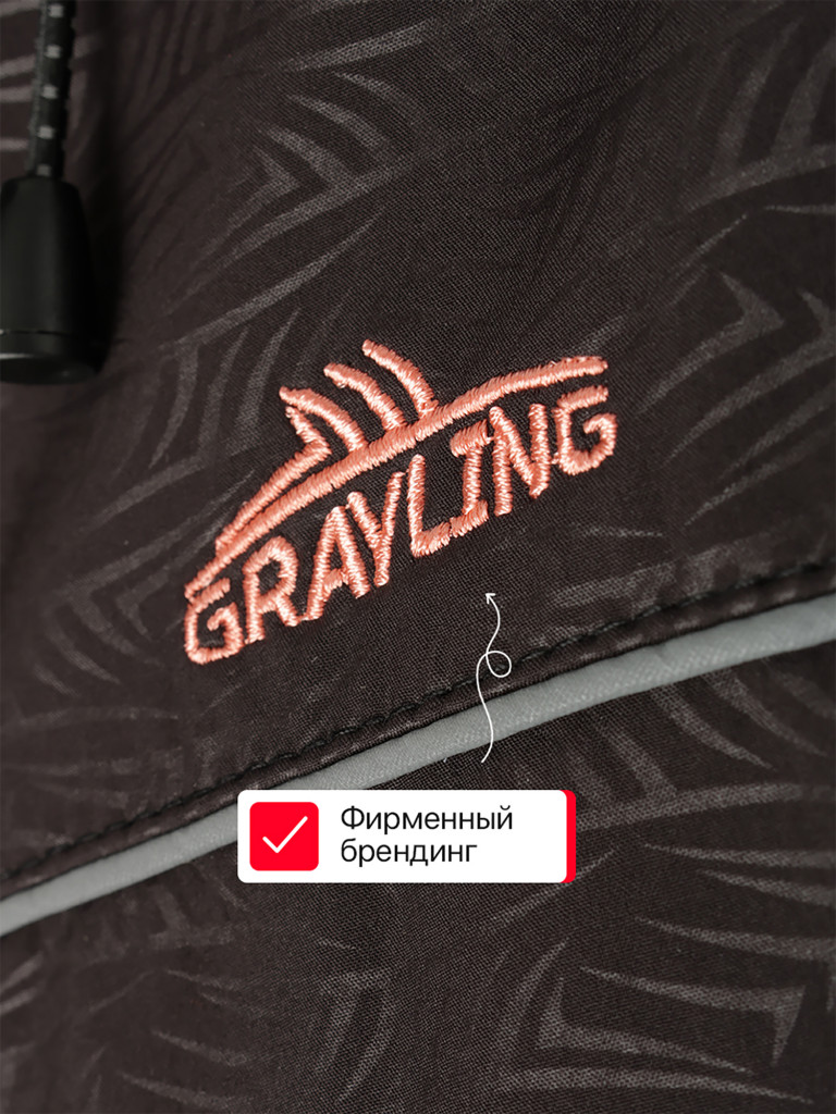 Куртка женская мембранная для рыбалки Томь GRAILING, черный