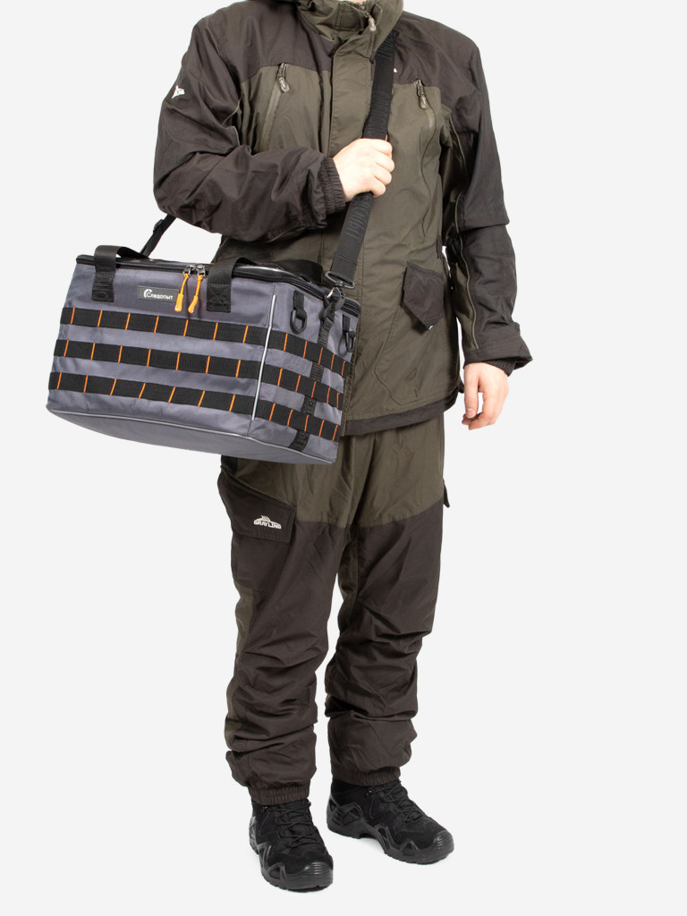 Сумка рыболовная Следопыт Base Lure Bag XL, 38х26х25 см, цвет серый + 5 коробок Luno.