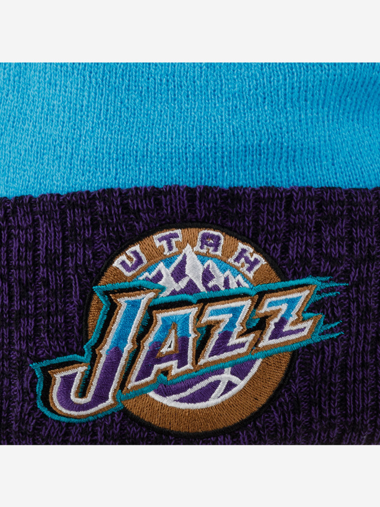 Шапка с помпоном MITCHELL NESS HPCK1052-UJAYYPPPTEAL Utah Jazz NBA