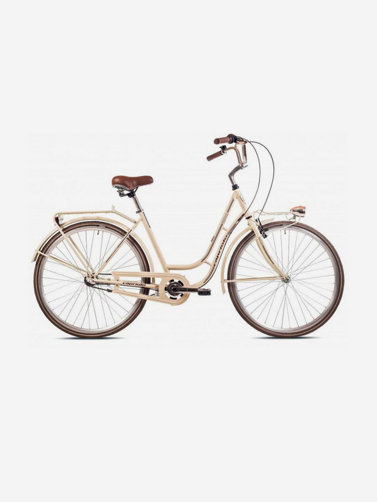 Велосипед CAPRIOLO CITY BIANKA (1 X 3), рама сталь 20'', колёса 28'' (бежевый - коричневый)