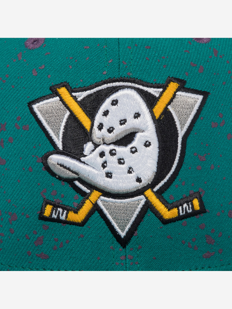 Бейсболка с прямым козырьком MITCHELL NESS HS11477-ADUTEAL Anaheim Ducks NHL (голубой)