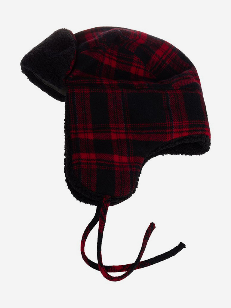 Шапка-ушанка STETSON 9290305 BOMBER CAP SHADOW PLAID (красный)