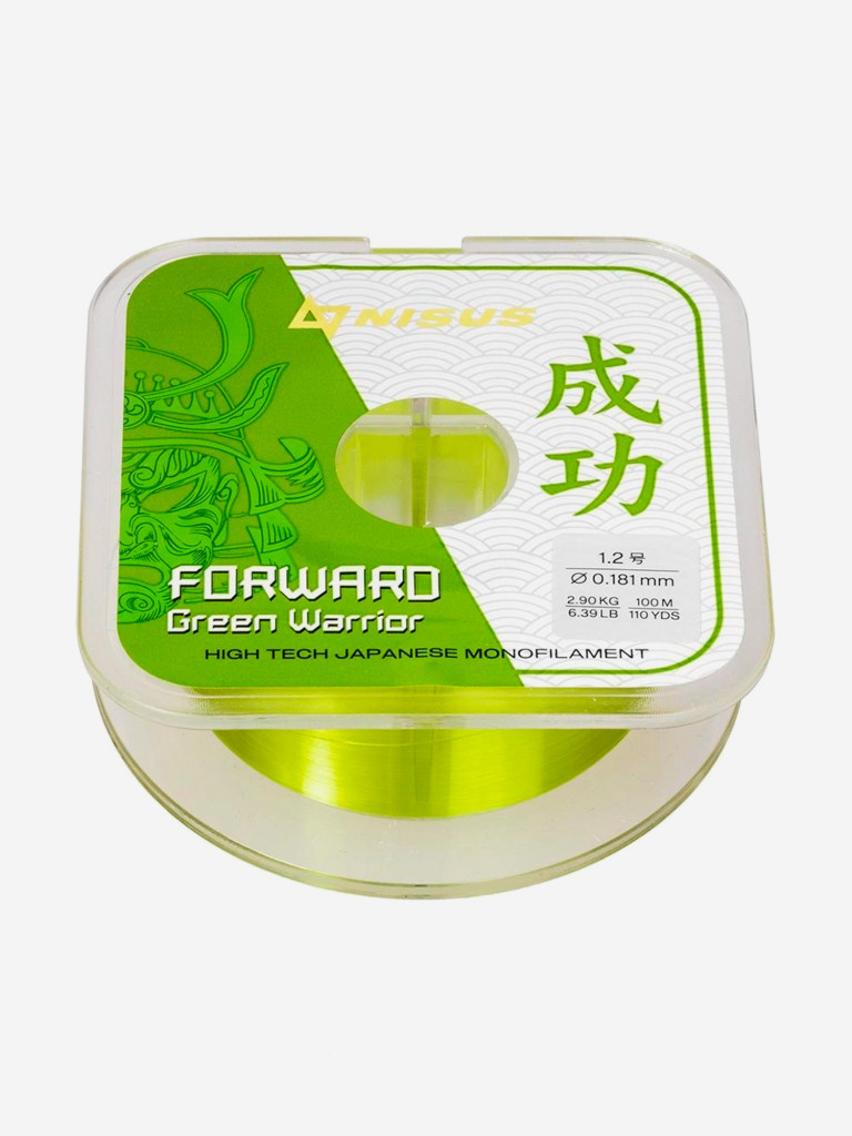 Леска для рыбалки Nisus FORWARD Green Warrior Nylon 0,181мм, 100м, 2,9кг, оливковый