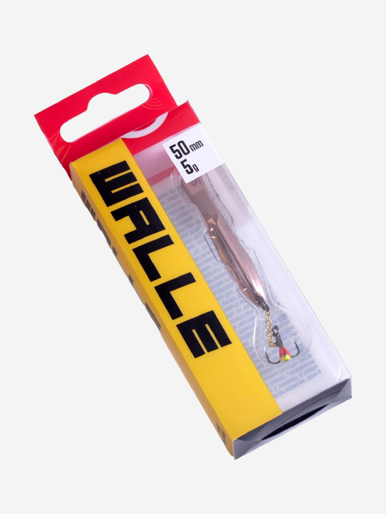 Блесна вертикальная зимняя Lucky John WALLE с цепочкой и тройником, длина 50 мм CS, блистер