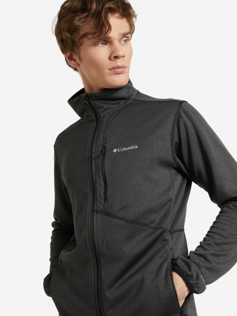 фото Джемпер флисовый мужской columbia park view fleece full zip, черный