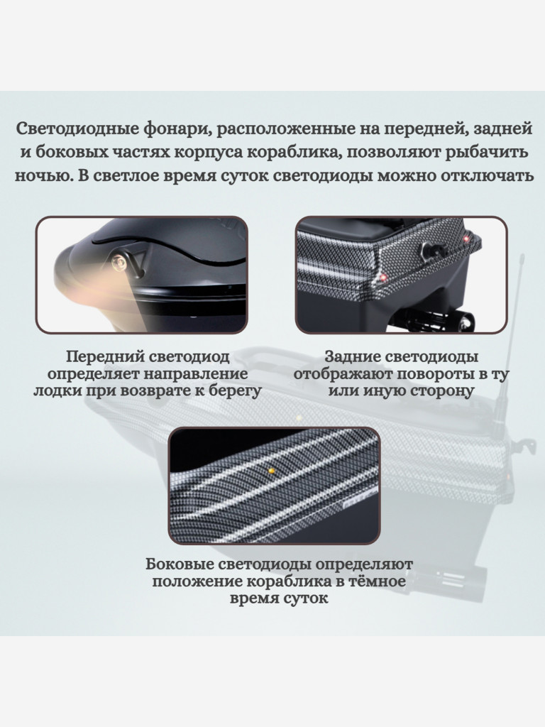 Прикормочный кораблик ACTOR PLUS Sonar Carbon