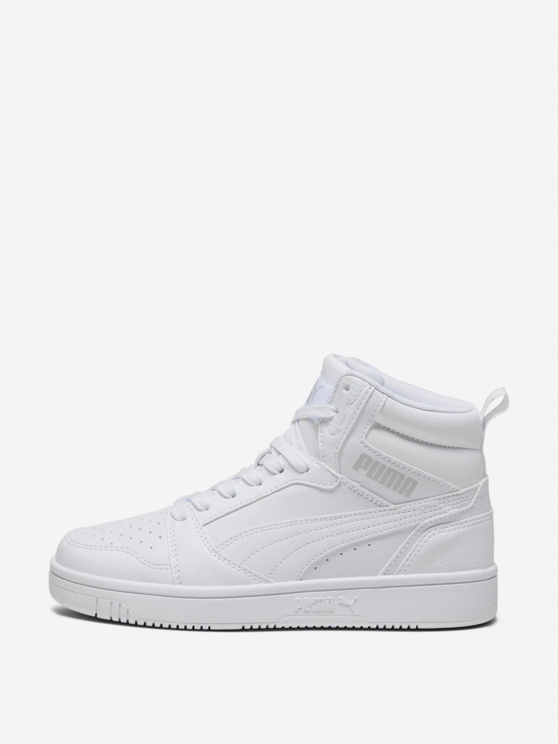 фото Кеды детские puma rebound v6 mid jr, белый