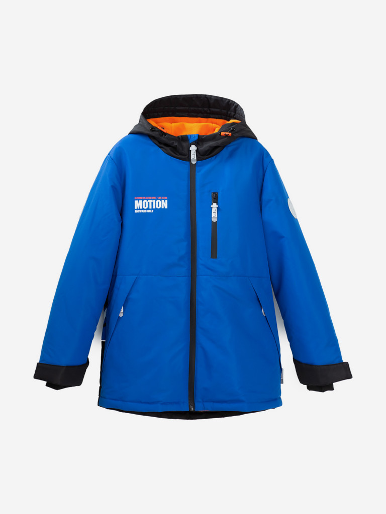 Куртка демисезонная с капюшоном синяя Button Blue