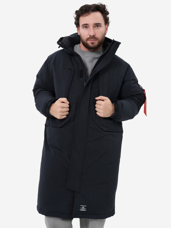 Парка длинная зимняя мужская Seal Long Puffer Parka Alpha Industries Болотный цвет — купить за 32950 руб. со скидкой 43 %, отзывы в интернет-магазине Спортмастер