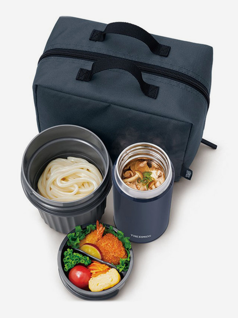 Термос THERMOS JEC-1000 NVY, с контейнерами, 1 л