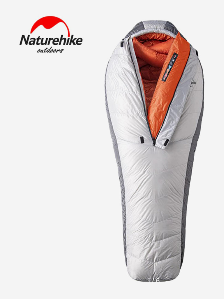Мешок спальный Naturehike Arctic-17, 200х75 см, (правый) (ТК: -17C), серебристый