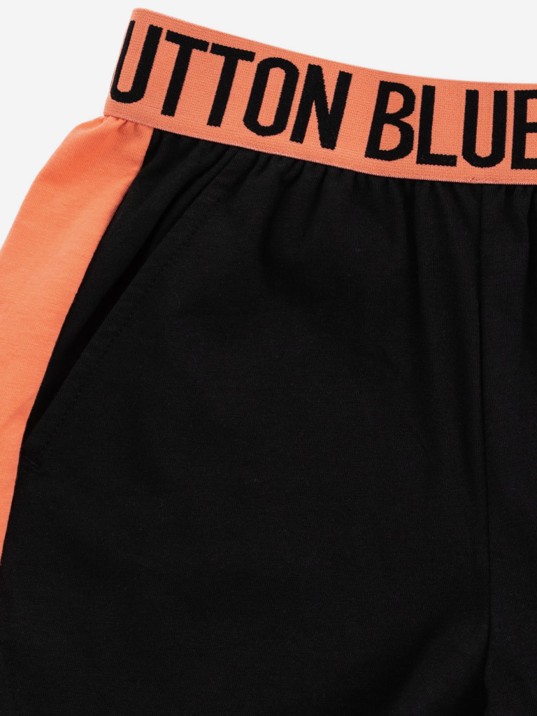 Шорты спортивные чёрные для девочки Button Blue