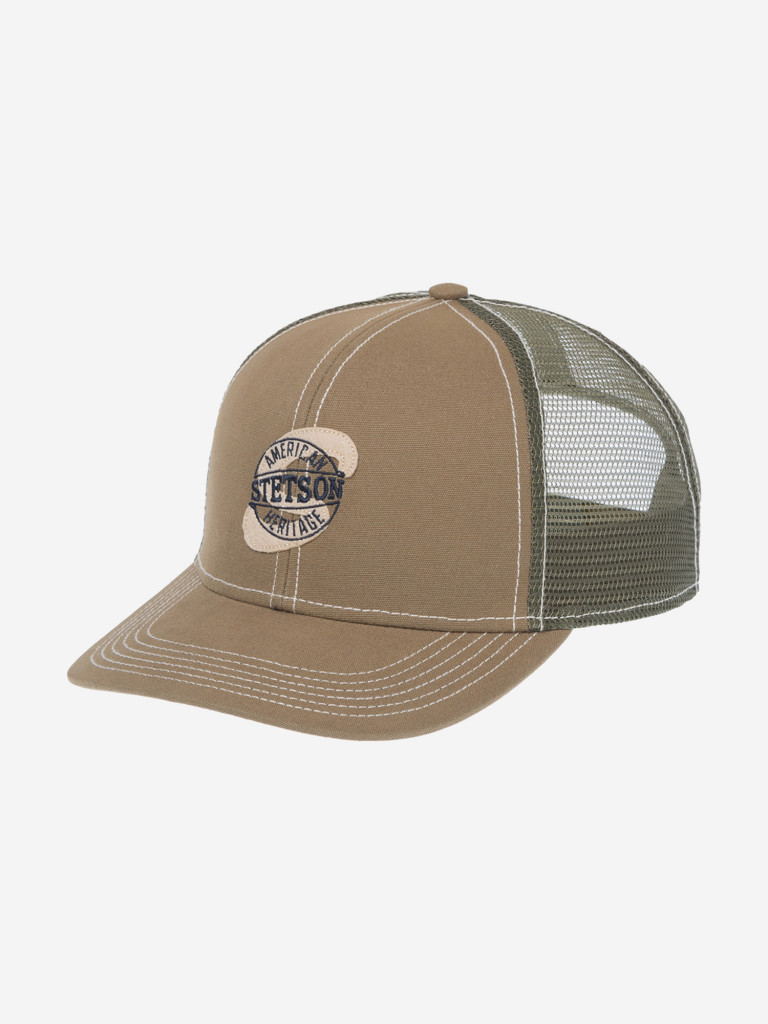 Бейсболка с сеточкой STETSON 7771107 BASEBALL CAP STAMP (оливковый)