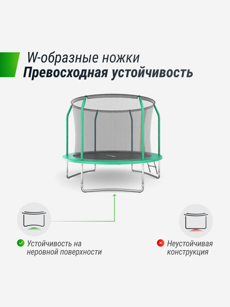 Батут UNIX Line SUPREME BASIC 8 ft (green)