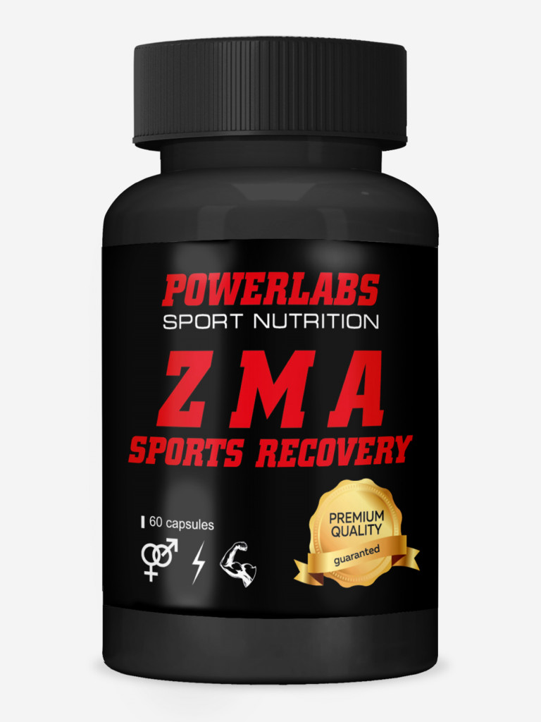 Бустер Тестостерона ZMA, Powerlabs, 60 капсул