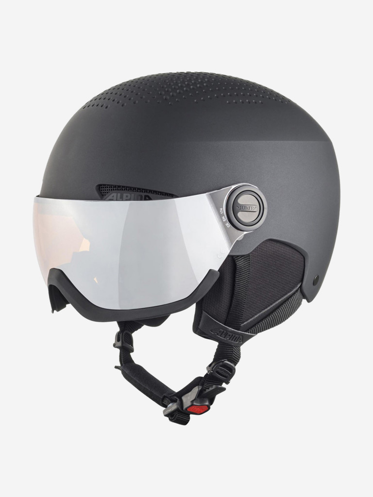 Горнолыжный шлем с визором Alpina Arber Visor Q Lite Black Matt