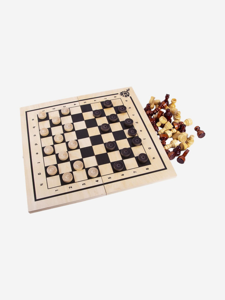 Игра настольная, набор 2 в 1, Нескучные игры, Шахматы и шашки