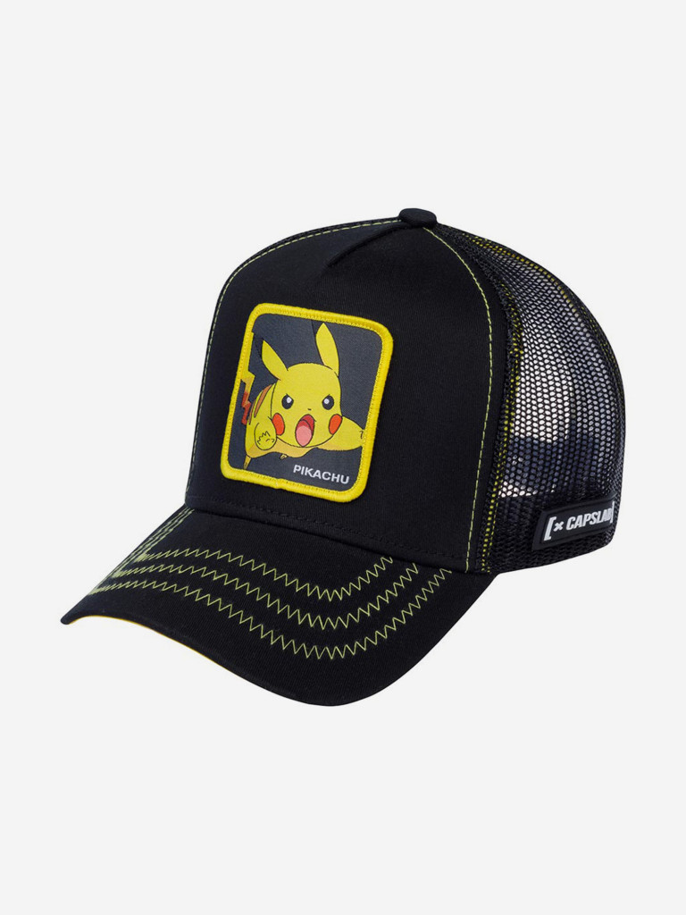 Бейсболка с сеточкой CAPSLAB CL/PKM2/1/PIK7 Pokemon Pikachu (черный)